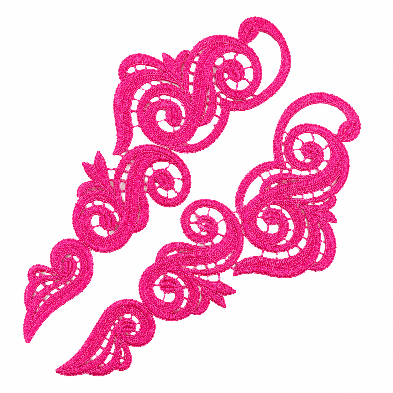 Swirl Lace Pair - Electric Pink