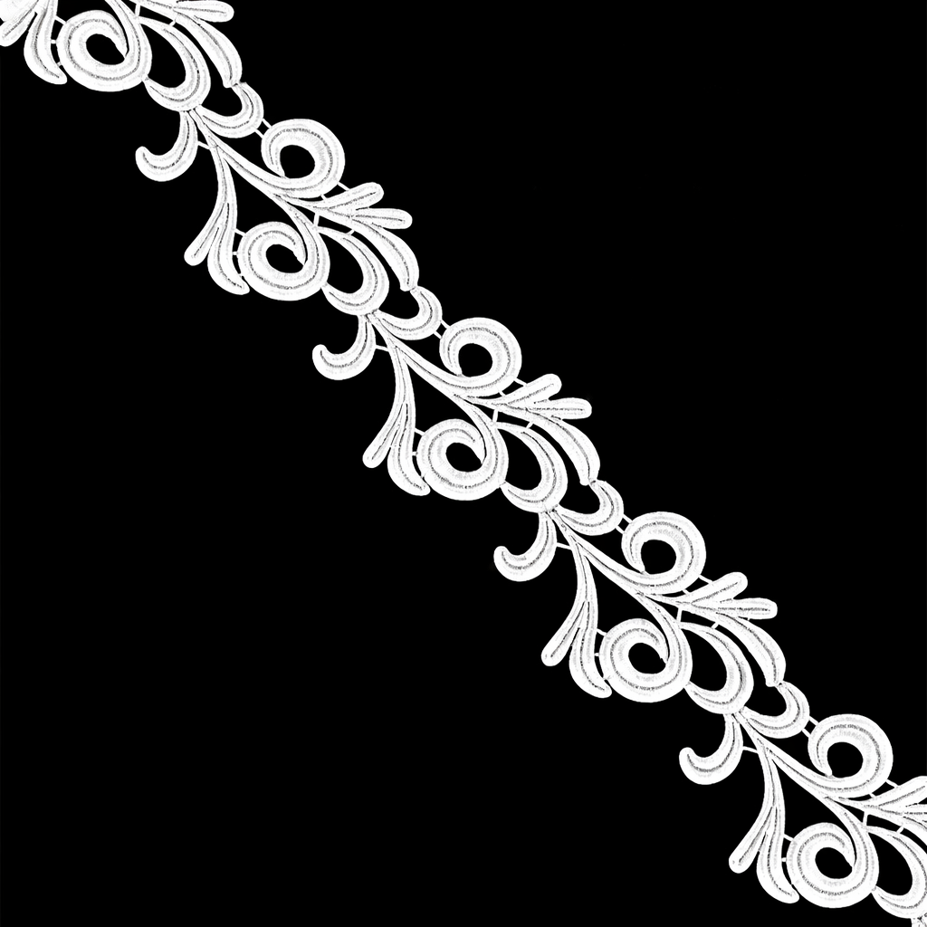 Victoria Guipure Ribbon - White
