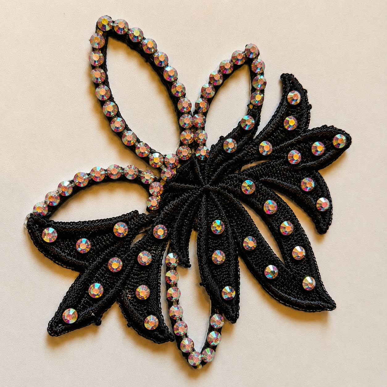 Flower Hairpiece - Black