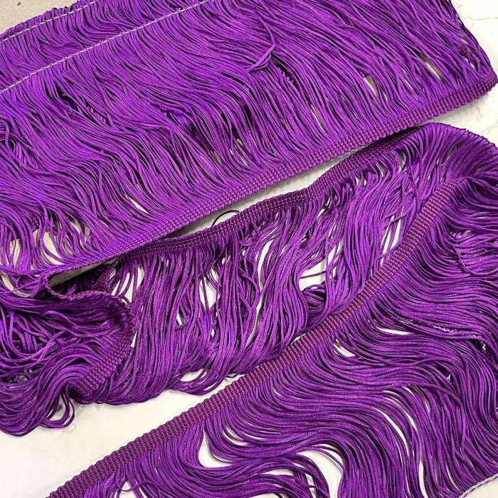 Stretch Tassel Fringe 15cm - Hot Magenta