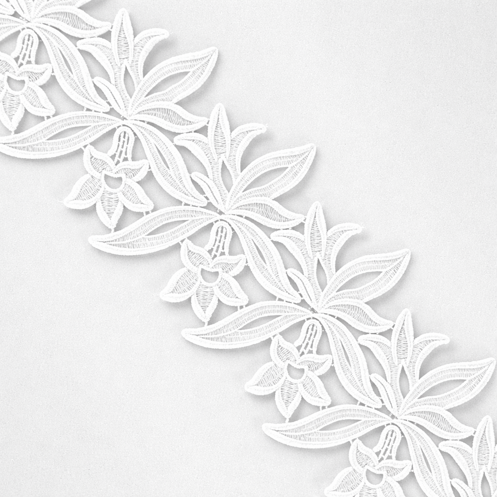 Georgina Ribbon Lace - White