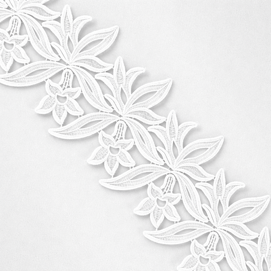 Georgina Ribbon Lace - White