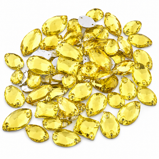 Yellow Large Mixed Sizes, 50 Pieces