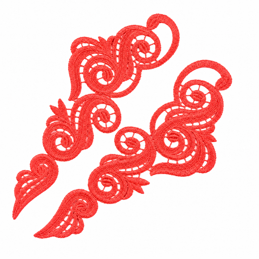 Swirl Lace Pair - Orange