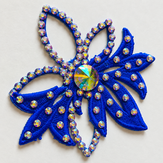 Flower Hairpiece - Royal Blue