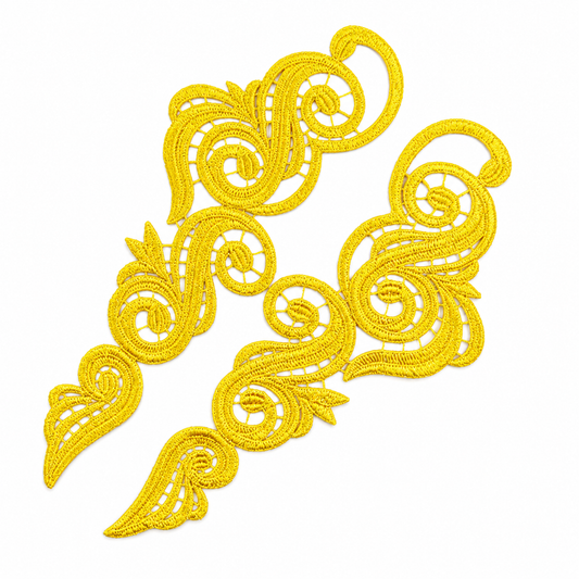 Swirl Lace Pair - Yellow