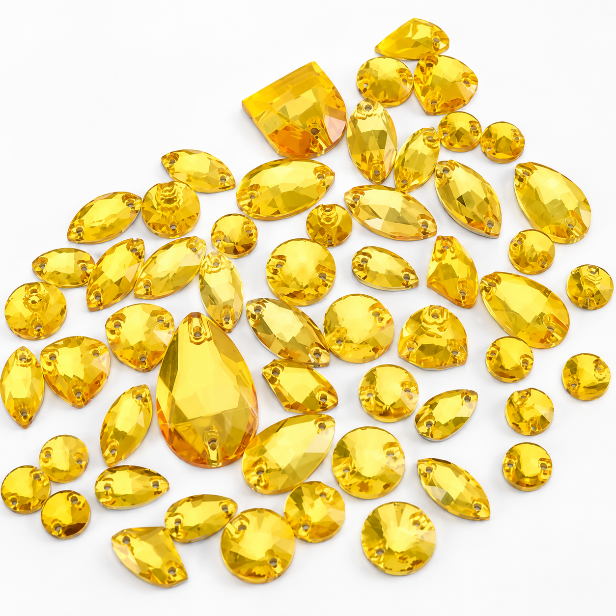 Citrine Large Mixed Sizes, 50 Pieces