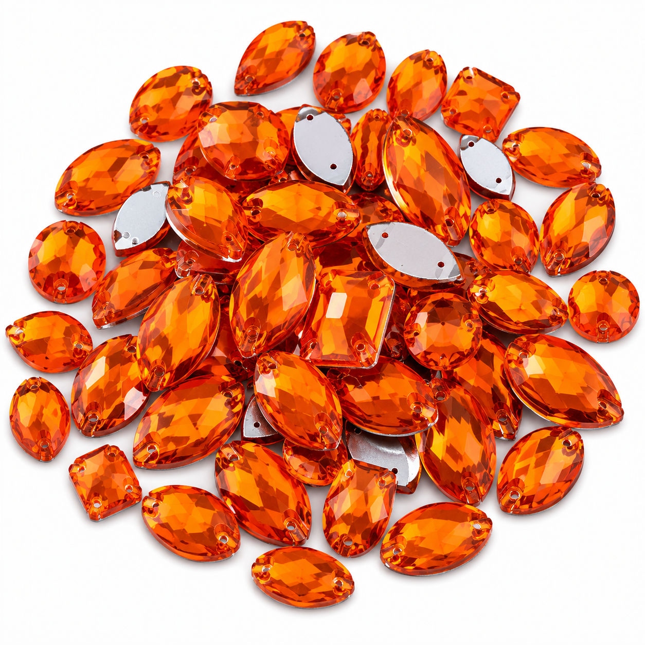 Orange Large Mixed Sizes, 50 Pieces