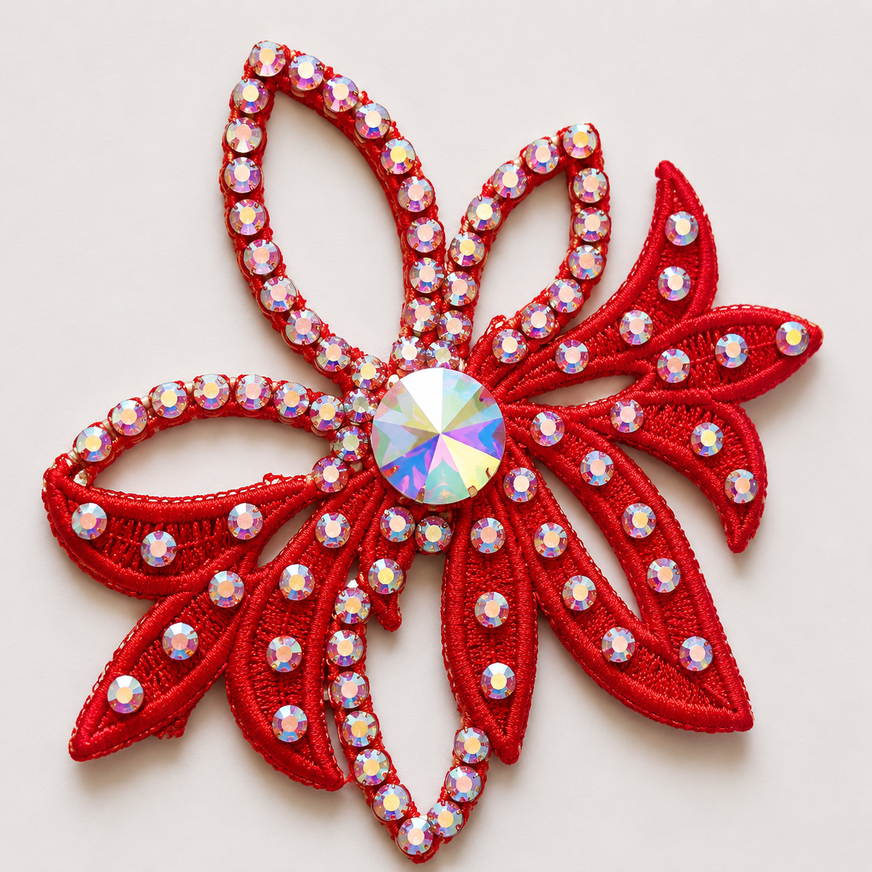Flower Hairpiece - Red