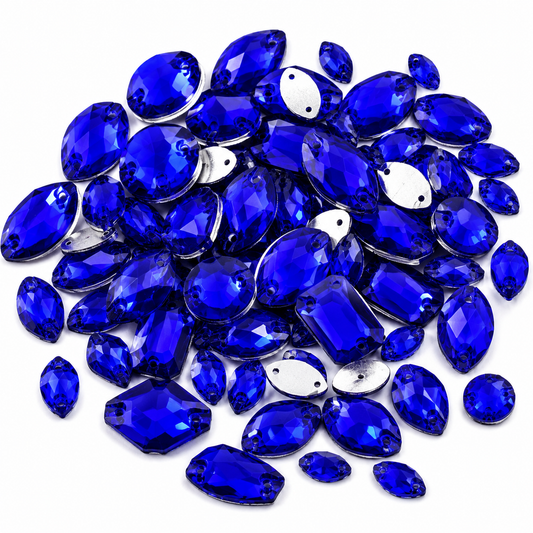 Royal Blue Large Mixed Sizes, 50 Pieces