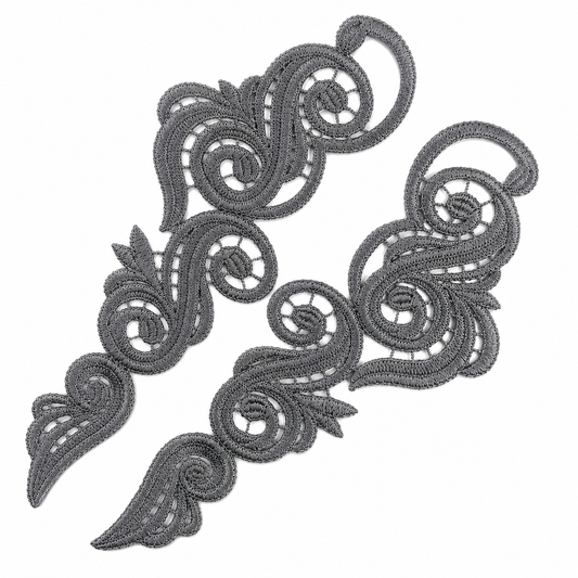 Swirl Lace Pair - Grey