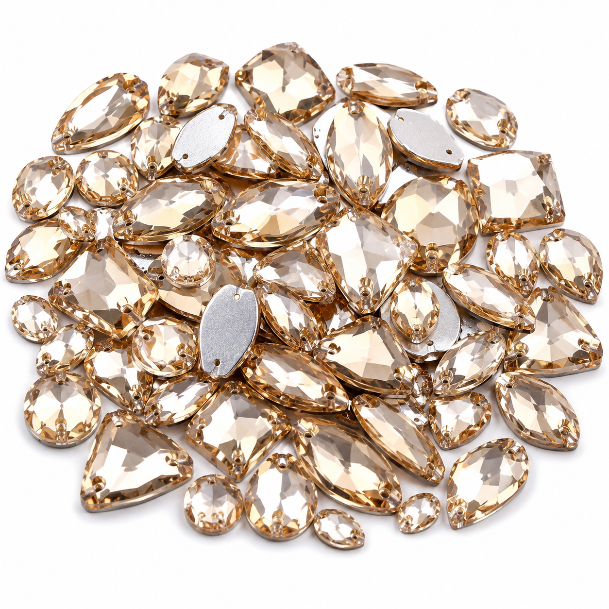 Gold Large Mixed Sizes, 50 Pieces