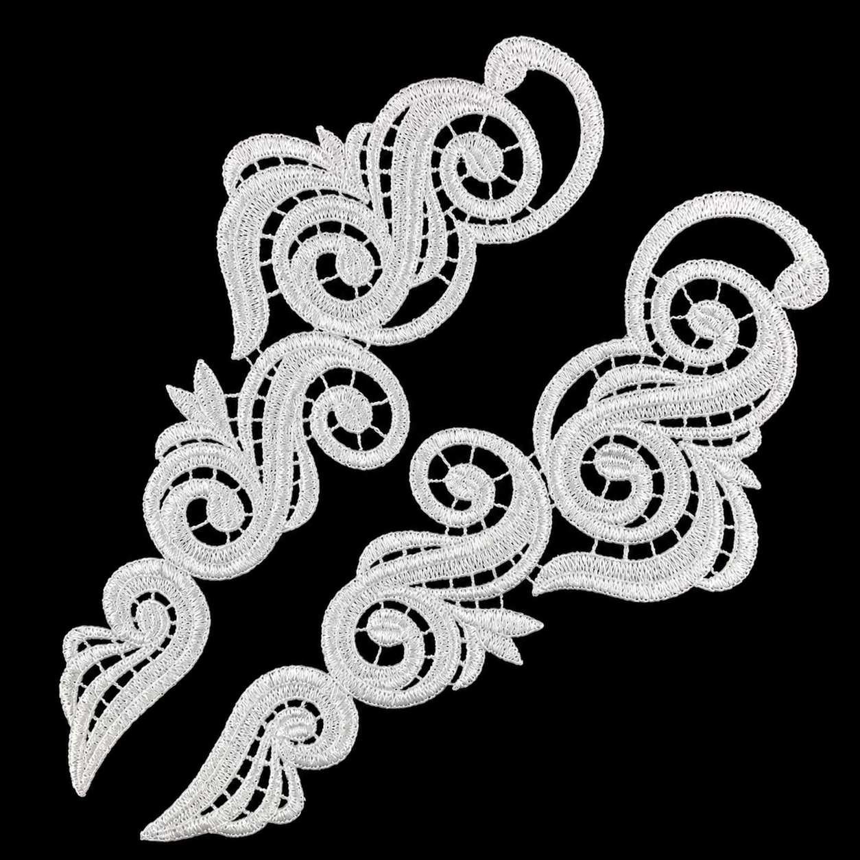 Swirl Lace Pair - White