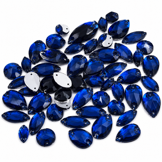 Deep Blue Large Mixed Sizes, 50 Pieces