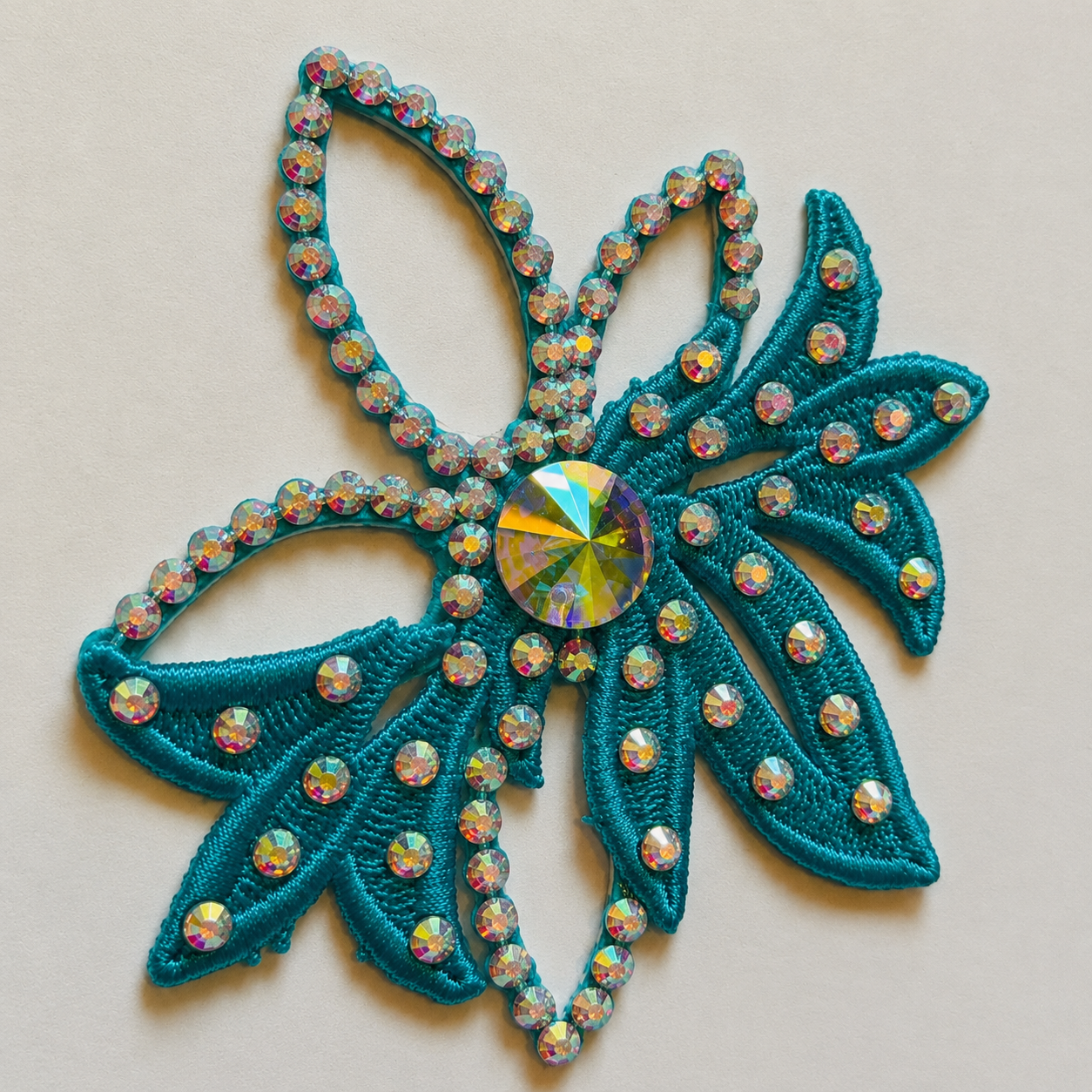 Flower Hairpiece - Peacock Blue