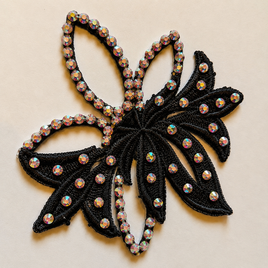 Flower Hairpiece - Black