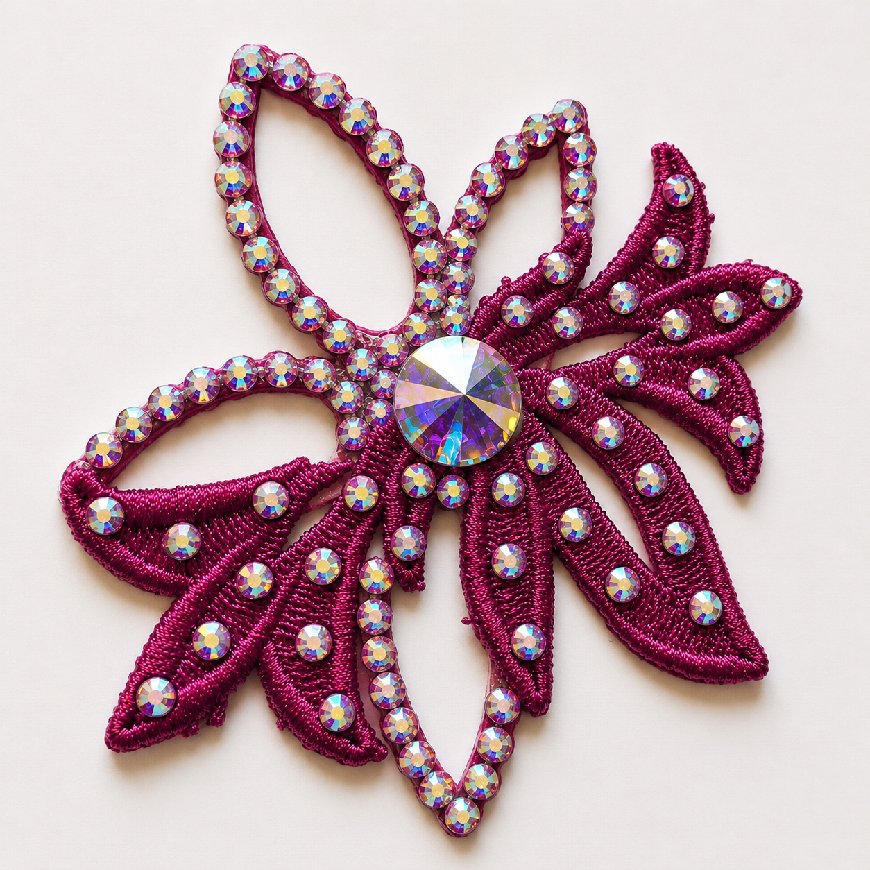 Flower Hairpiece - Wine