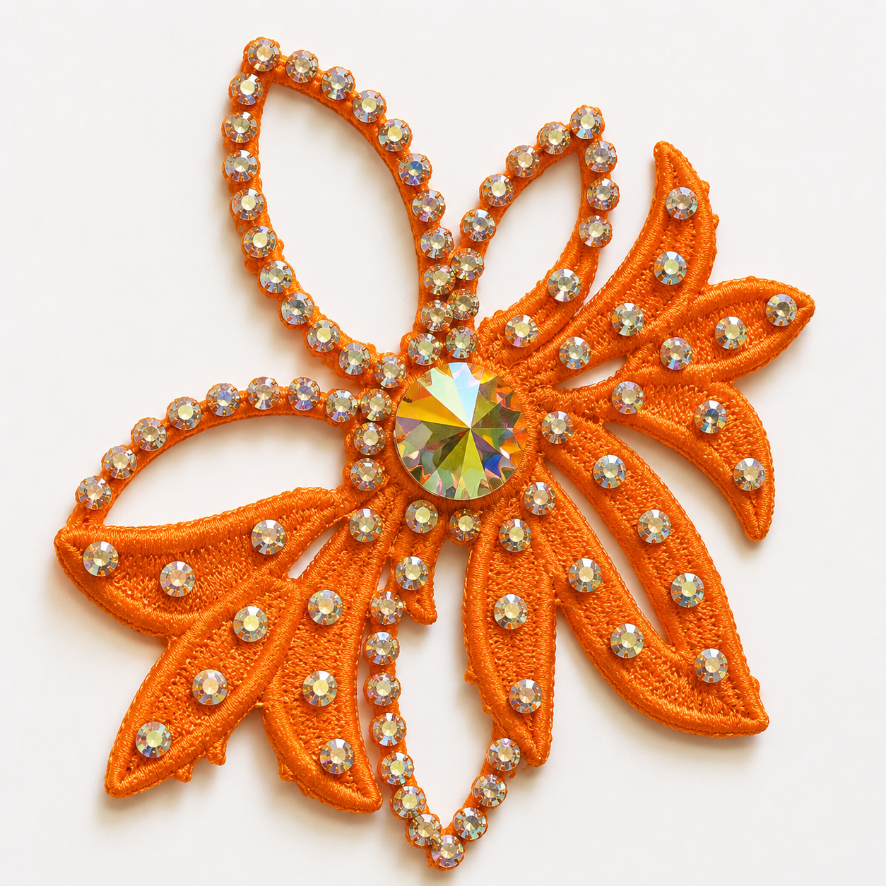 Flower Hairpiece - Orange