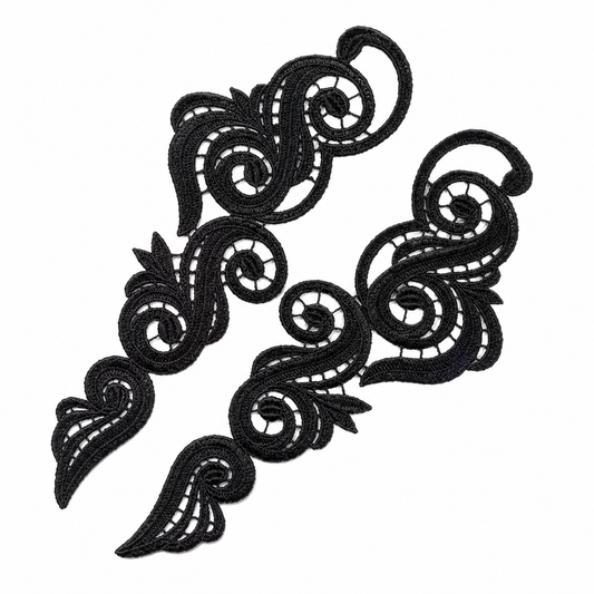 Swirl Lace Pair - Black