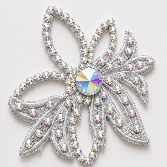 Flower Hairpiece - Silver