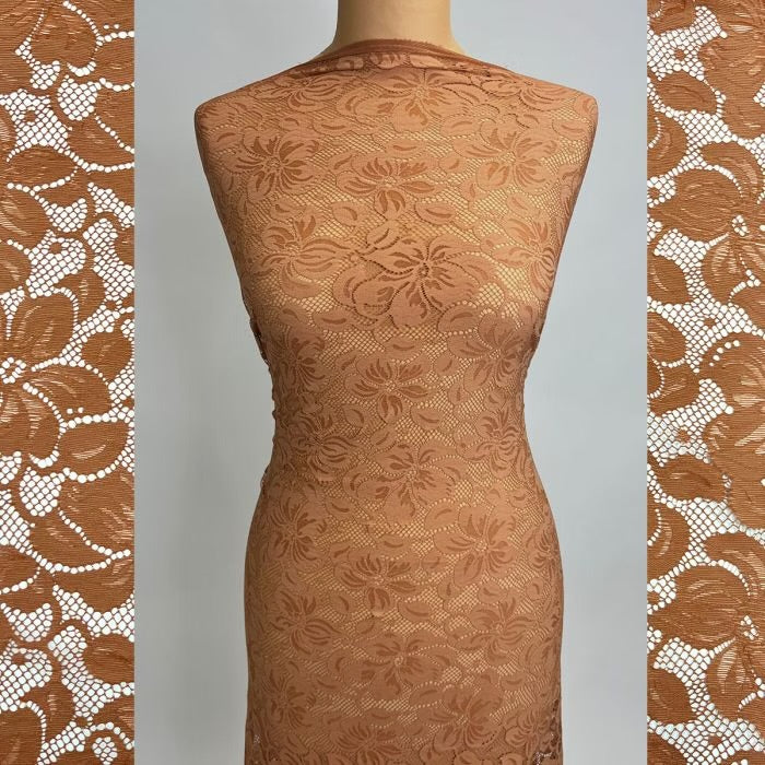 Florentina Stretch Lace - Cappuccino