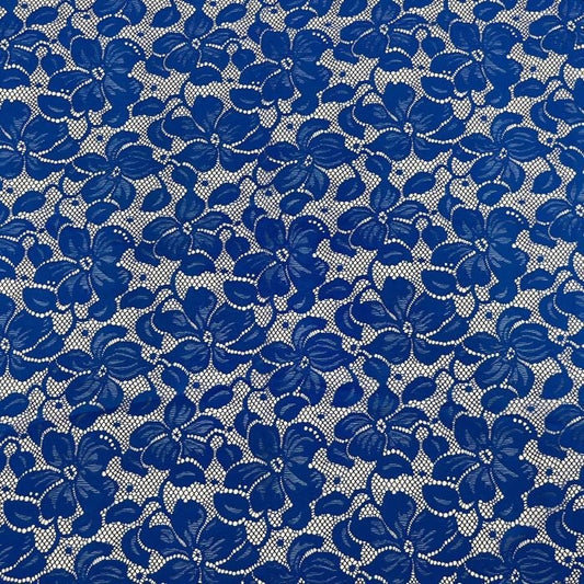 Florentina Stretch Lace - Cobalt