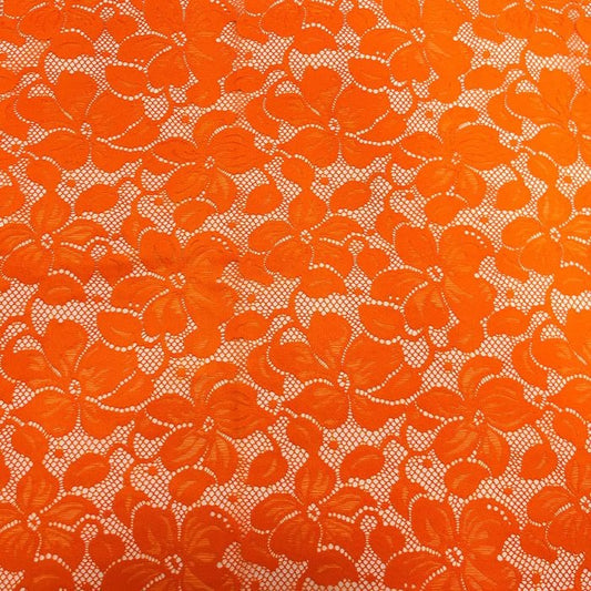 Florentina Stretch Lace - Orange