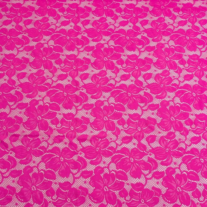 Florentina Stretch Lace - Pink Fizz