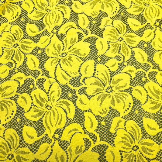 Florentina Stretch Lace - Sassy Yellow