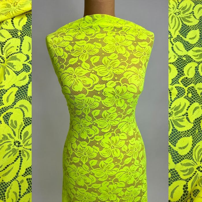 Florentina Stretch Lace - Tropic Lime