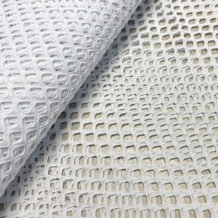 Stretch Fishnet Fabric - White