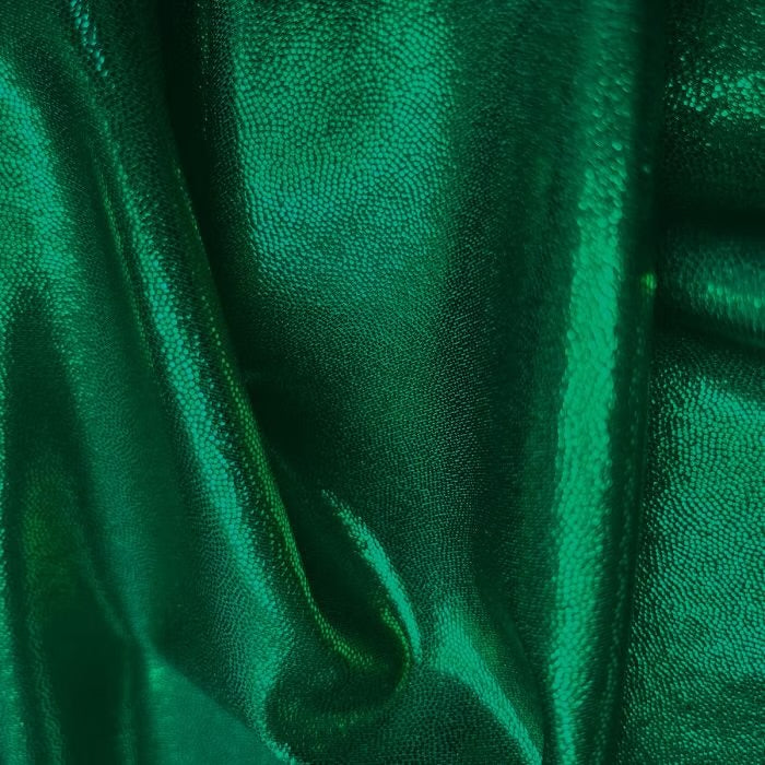 Metallic Shine Lycra – Emerald On Green
