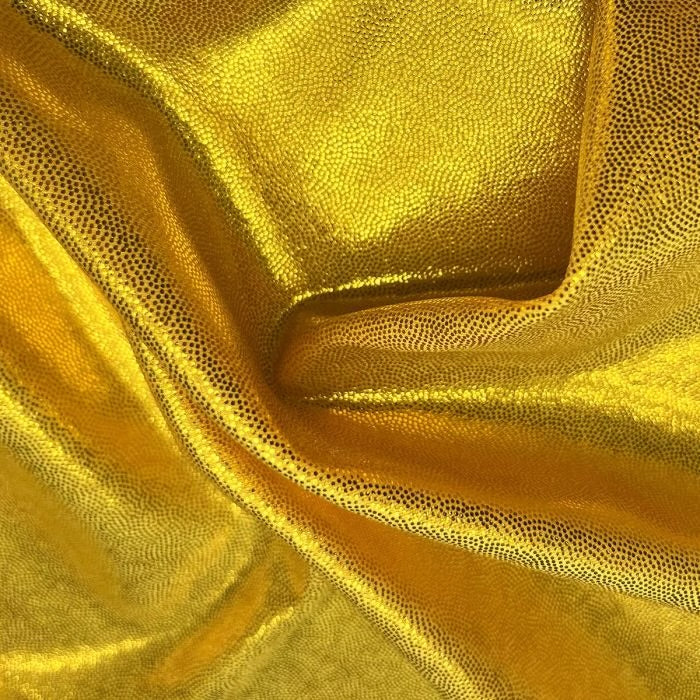 Metallic Shine Lycra – Gold On Yellow