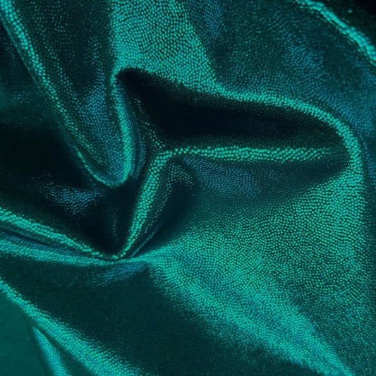 Metallic Shine Lycra – Jade On Dark Green
