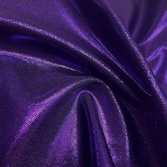 Metallic Shine Lycra – Purple Rain