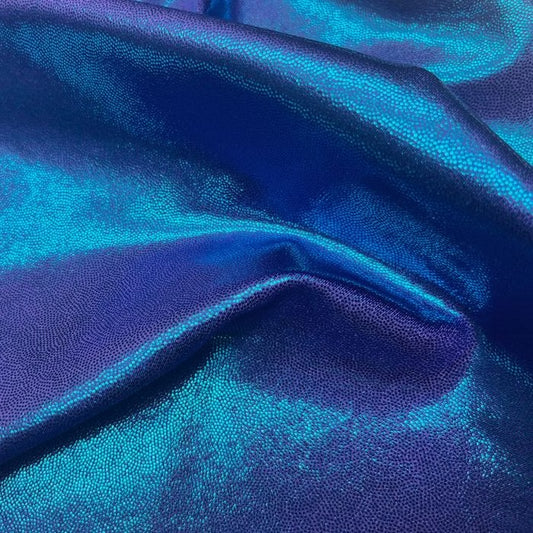Metallic Shine Lycra – Turquoise On Purple