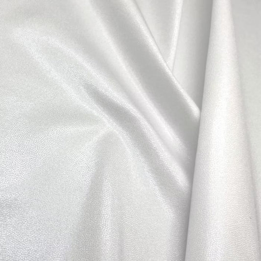 Metallic Shine Lycra – White