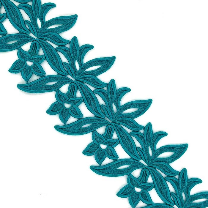 Georgina Ribbon Lace - Peacock Blue