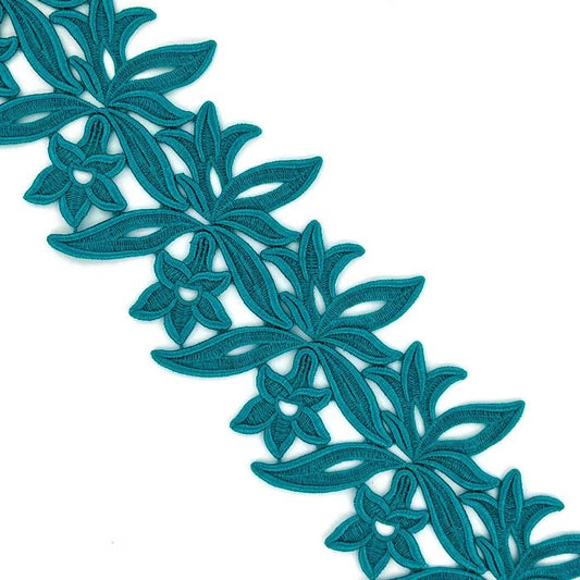 Georgina Ribbon Lace - Peacock Blue