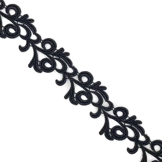 Victoria Guipure Ribbon - Black