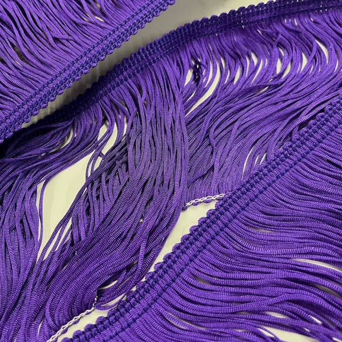 Stretch Tassel Fringe 15cm - Purple