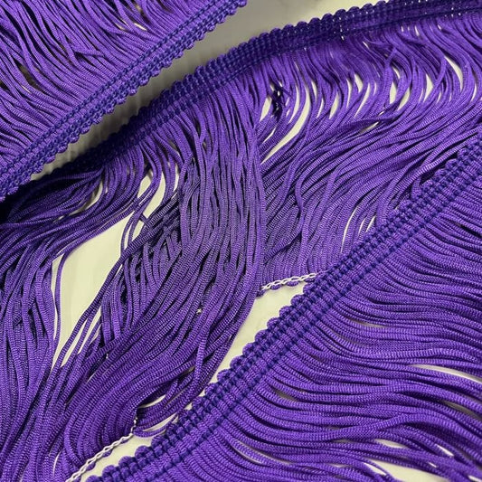 Stretch Tassel Fringe 15cm - Purple