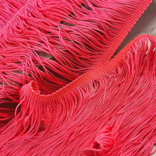 Stretch Tassel Fringe 15cm - Salmon