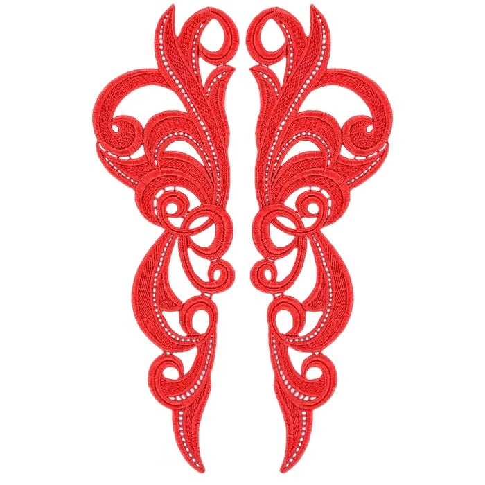 Hero Motif Pair - Fluorescent Red
