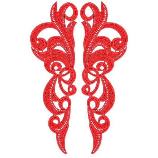 Hero Motif Pair - Fluorescent Red